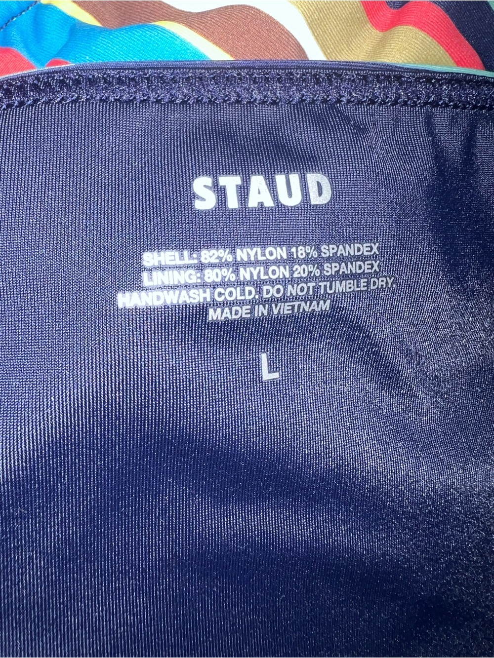 Staud Sisley Side Tie Bikini Bottom, Market Stripe, Large, MSRP $125 - Picture 4 of 6